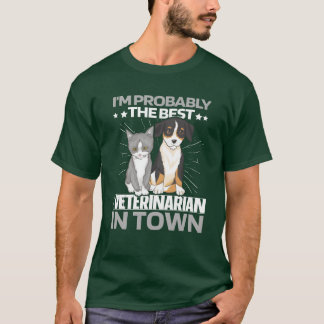 Tierärztliche Katzenjungfrau lustig T-Shirt