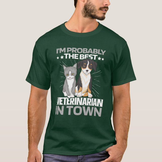 Tierärztliche Katzenjungfrau lustig T-Shirt (Vorderseite)