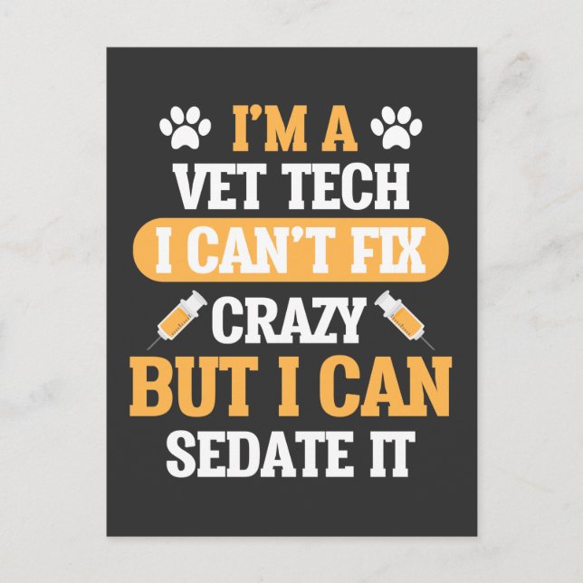 Tierärztliche Veterinärhilfe Postkarte (Vorderseite)