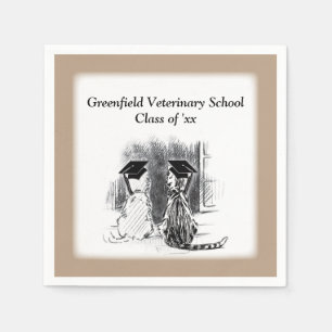 Tierärztlicher Abschluss, Hunde und Katze, Square  Serviette