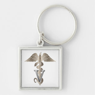 Tierärztlicher Caduceus Schlüsselanhänger