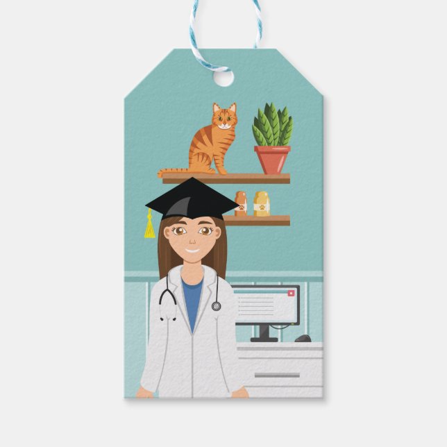 Tierärztlicher Doktortitel Vet DVM Abschluss Geschenkanhänger (Vorderseite)