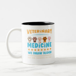 Tierärztlicher Funny Zeichn Blood Zweifarbige Tasse