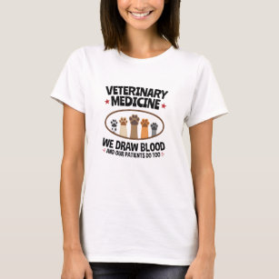 Tierärztlicher Funny Zeichne Blutquote T-Shirt