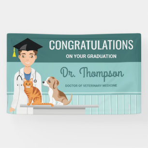 Tierärztlicher Graduate Vet DVM Glückwunsch Banner