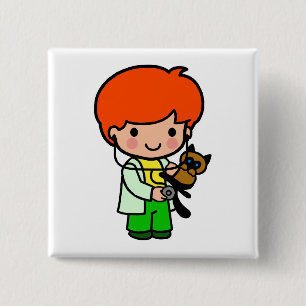 Tierärztlicher Junge Button