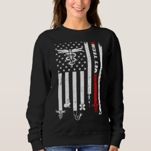 Tierärztlicher Tierarzt Tech USA Flagge Tierärztli Sweatshirt