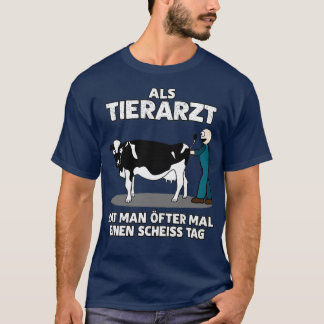 Tierärztlicher Witzbold mit Kuh T-Shirt