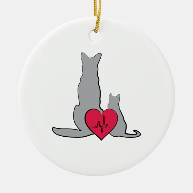 Tierärztliches Logo Keramikornament (Vorne)
