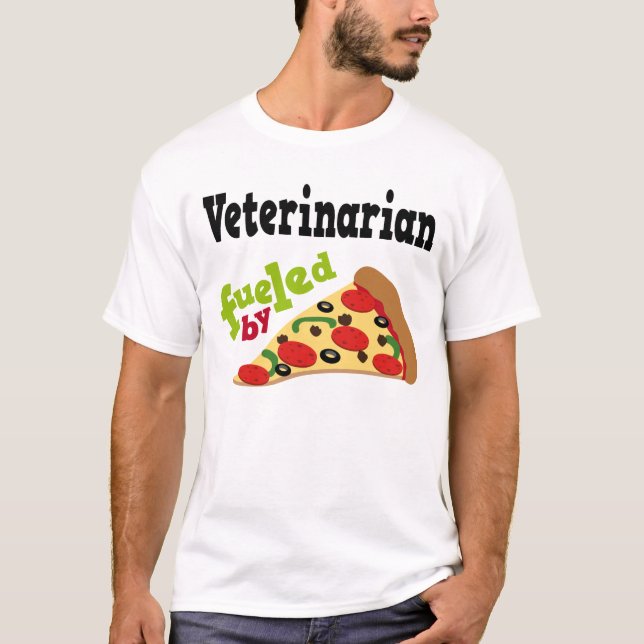 Tierärztliches (lustiges) Pizza-T-Shirt T-Shirt (Vorderseite)