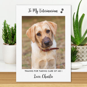 Tierärztliches Personalisiertes Tier Hund Foto Dankeskarte