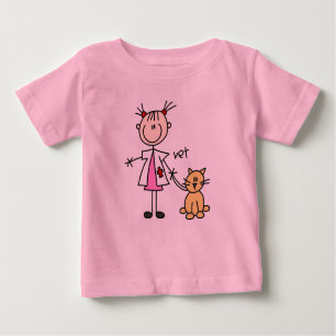 Tierärztliches Strichmännchen Baby T-shirt