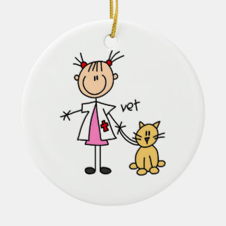Tierärztliches Strichmännchen Keramikornament