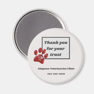 Tierarztpraxis Danke für Vertrauen Branded Magnet