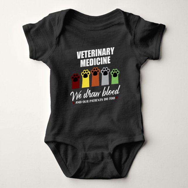 Tierarzttech-Geschenk für VeterinärTech zeichnen Baby Strampler (Vorderseite)