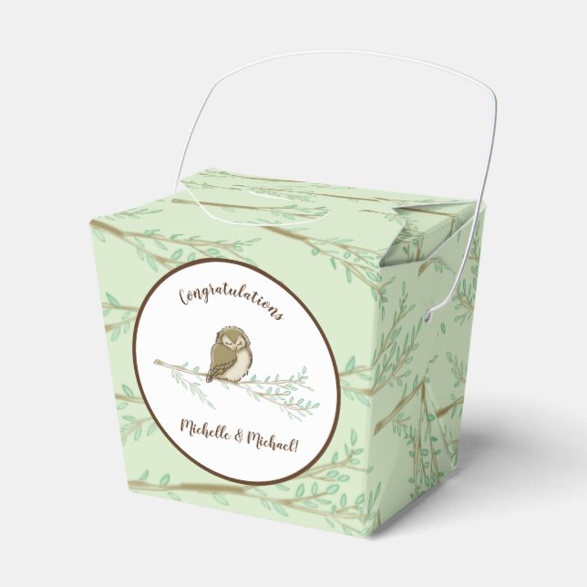 Tierbabydusche für Vögel Woodland Geschenkschachtel (Vorderseite)