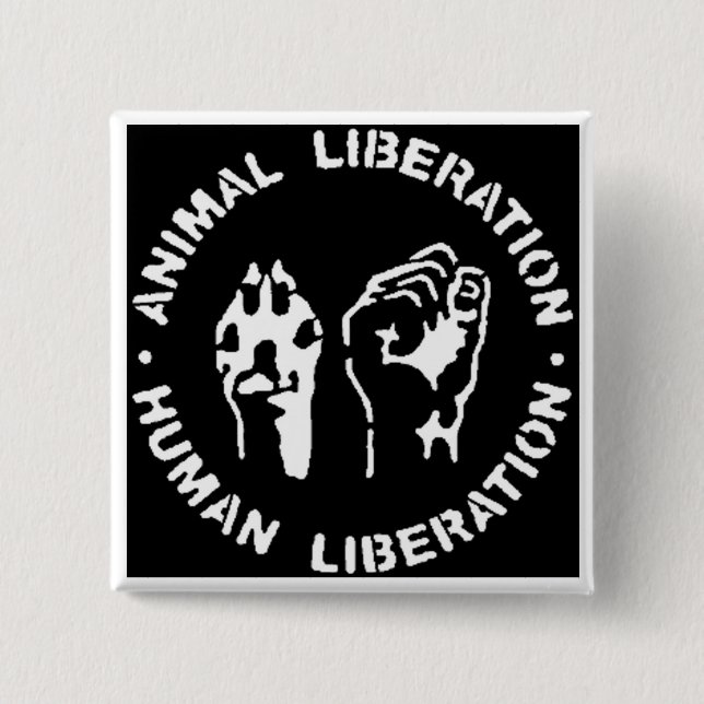 Tierbefreiungs-Knopf Button (Vorderseite)