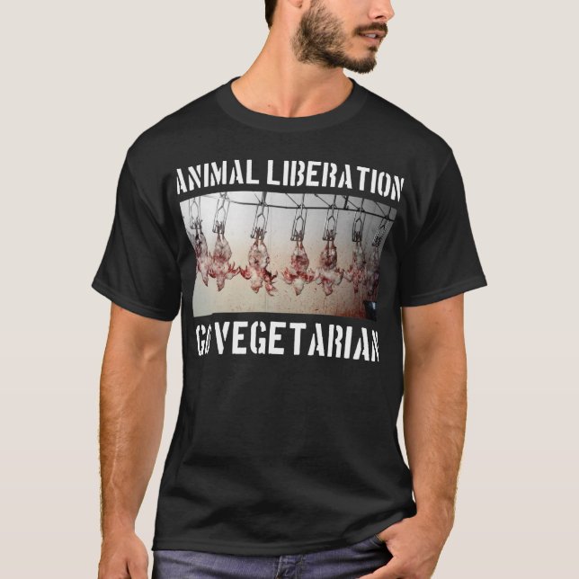 Tierbefreiungs-Shirt (Schwarzes) T-Shirt (Vorderseite)