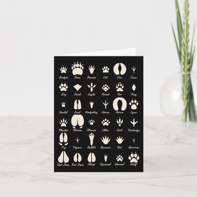 Tierbeobachtung: Gemeinsame Tiere und Wildtiere Karte (Vorderseite)