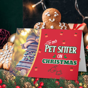 Tierbetreuer an Weihnachten Pfoten Katze und Hund 