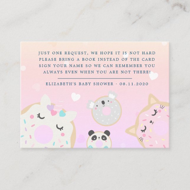 Tierbücher für Babydusche Begleitkarte (Vorderseite)