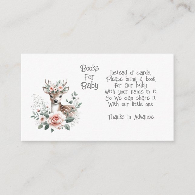 Tierbücher für Hirschwald mit Baby-Einschließungsk Begleitkarte (Vorderseite)