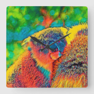 TierColor_Koala_001 Quadratische Wanduhr