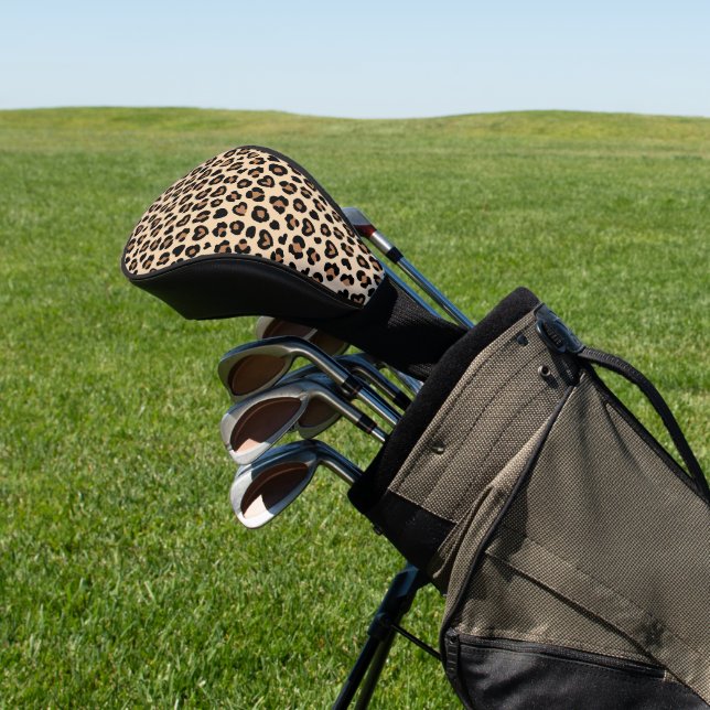 Tierdruck, Braunleopard, Geparden, Herz Golf Headcover (In SItu)