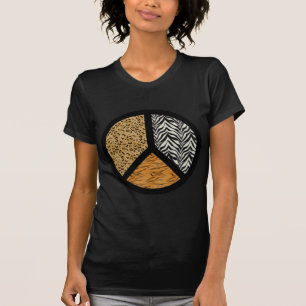 Tierdruck-Friedenszeichen T-Shirt