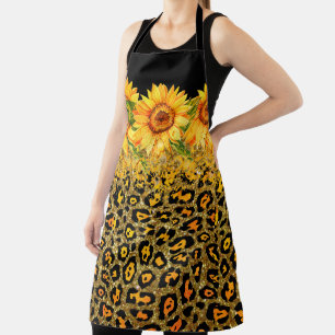 Tierdruck Glitter und Sonnenblumen Schürze