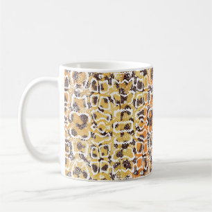 Tierdruck, Leopardtextur, Schlange pa Kaffeetasse