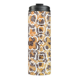Tierdruck, Leopardtextur, Schlange pa Thermosbecher