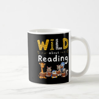 Tierdruck lese ein Buch Charakter Kinder wild darü Kaffeetasse
