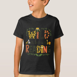 Tierdruck liest ein Buch Charakter Kinder wild dar T-Shirt