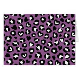 Tierdruck, Lila Leopard, Geparden, Herz