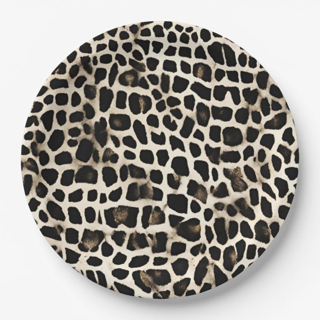 Tierdruck - Papierplatte Pappteller (Vorderseite)