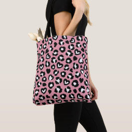 Tierdruck, rosa Leopard, Geparden, Herz