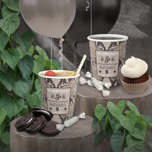 Tierdruck-Schlangen-Taupe-Geburtstag Pappbecher