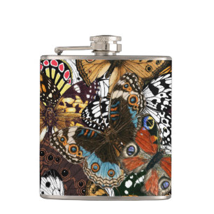 Tierdruck. Schmetterlingsflügel. Flachmann