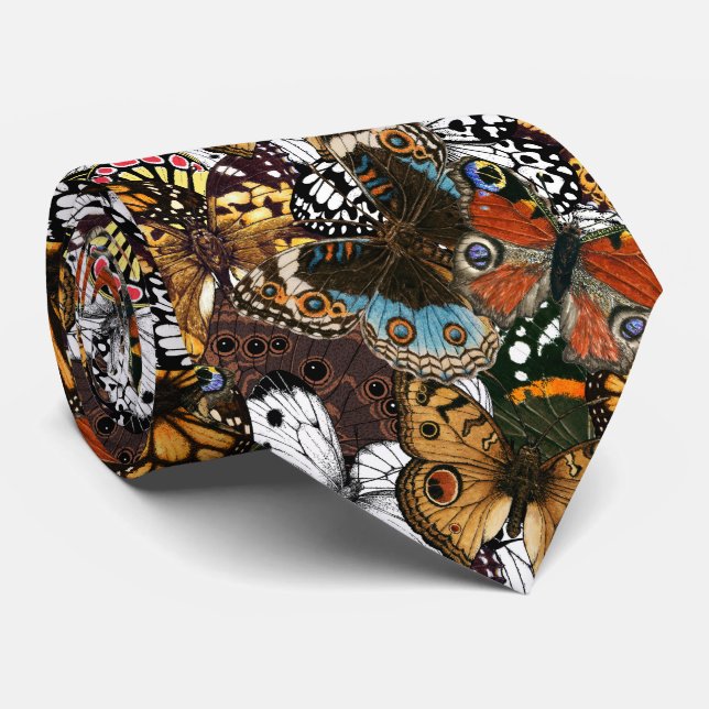 Tierdruck. Schmetterlingsflügel. Krawatte (Gerollt)