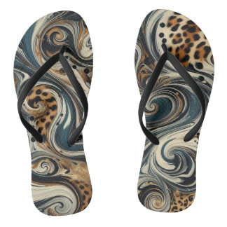 Tierdruck- und Swirl-Flip-Flops Flip Flops
