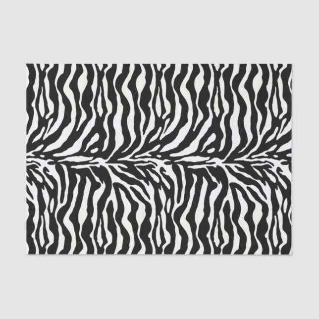 Tierdruck, Zebra in Schwarz und Weiß Seidenpapier (Vorderseite)