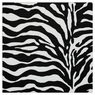 Tierdruck, Zebra in Schwarz und Weiß Stoff