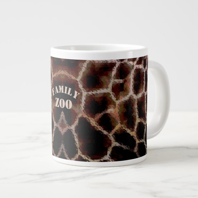 Tierdruckbraun Jumbo-Tasse (Vorderseite Rechts)