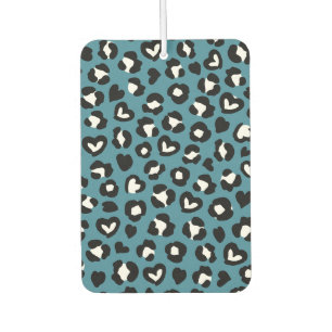 Tierdrucke, Blauer Leopard, Geparden, Herz Autolufterfrischer