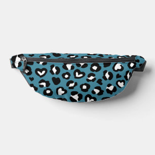 Tierdrucke, Blauer Leopard, Geparden, Herz Bauchtasche