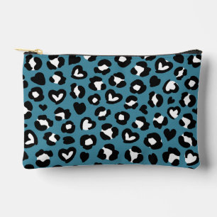Tierdrucke, Blauer Leopard, Geparden, Herz Zubehörtasche