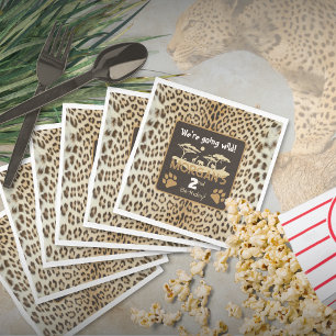 Tierdruckleopard Geburtstagspapier Napkin Serviette