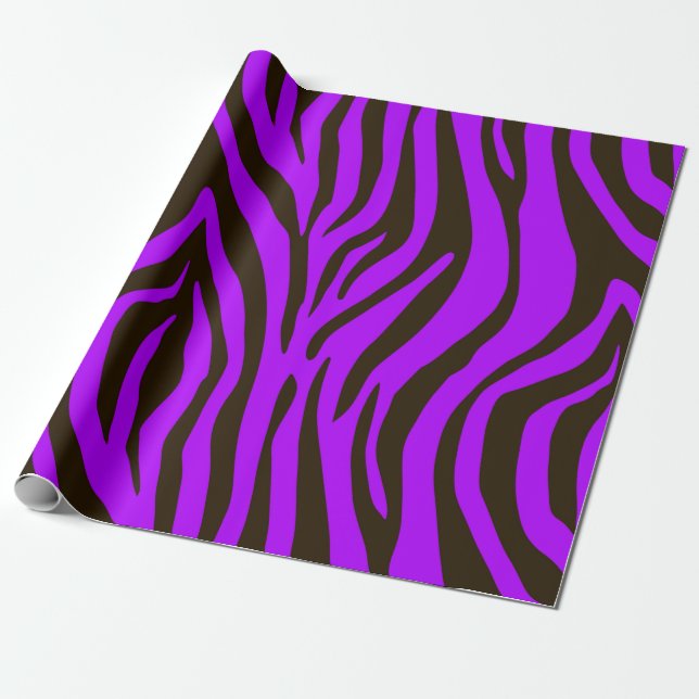 Tierdruckmuster des lila Zebra Geschenkpapier (Ungerollt)