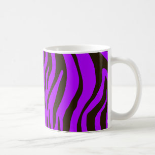 Tierdruckmuster des lila Zebra Tasse